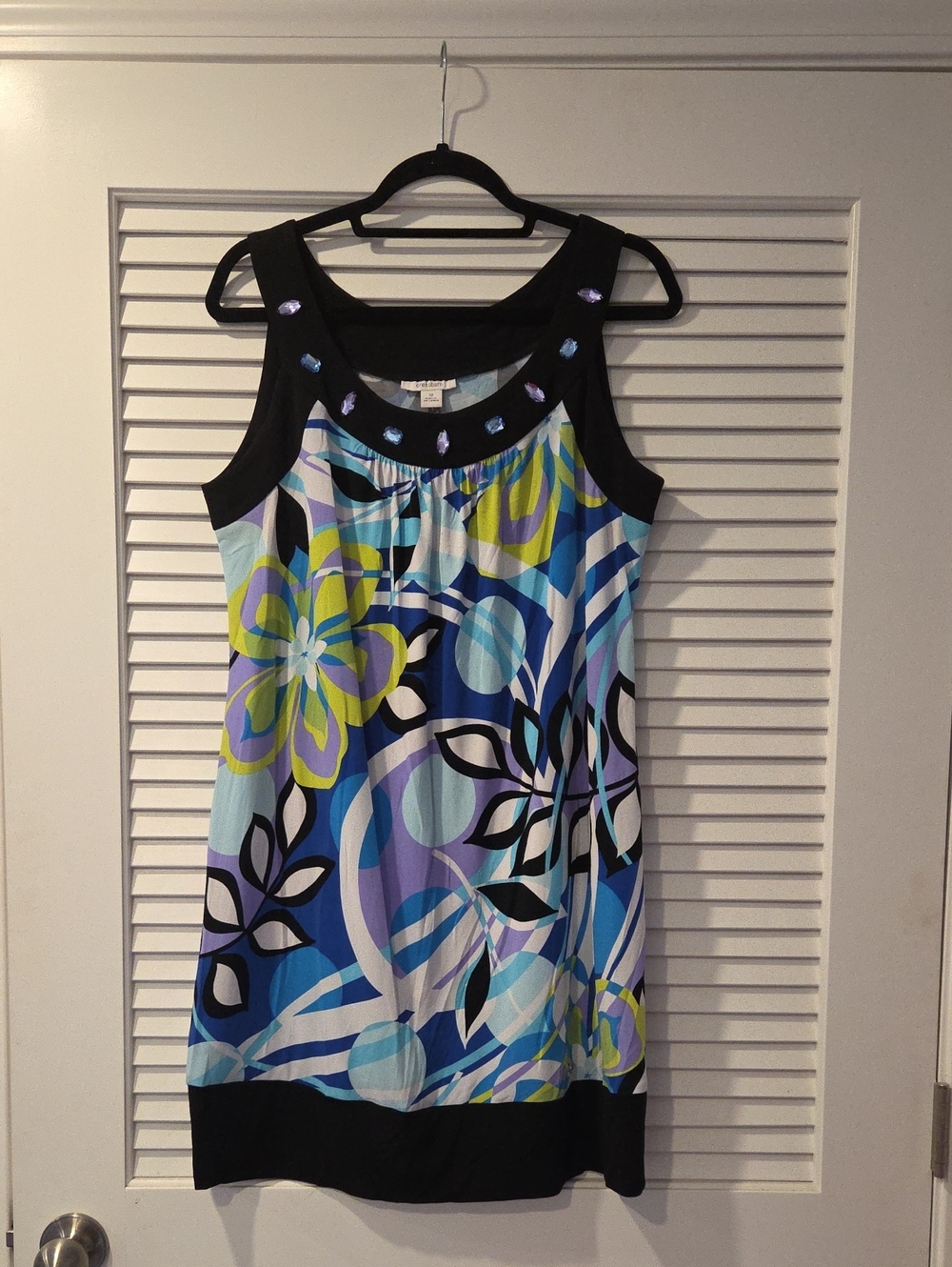 Sleeveless Floral-Print Dress Shirt in Blue Multi by